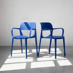 GENERICO - SILLA FIJA DE INTERIOR O TERRAZA IBIZA AZUL