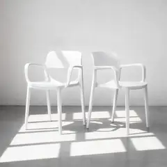 GENERICO - SILLA FIJA DE INTERIOR O TERRAZA IBIZA BLANCO