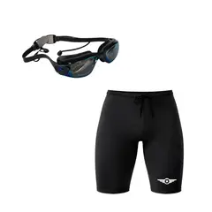 AQUA&MODA - PACK SHORT DE NATACIÓN AMÉRICA2 Y LENTES DE NATACIÓN NEGROS POLARIZADOS SNLAQAME2LPN