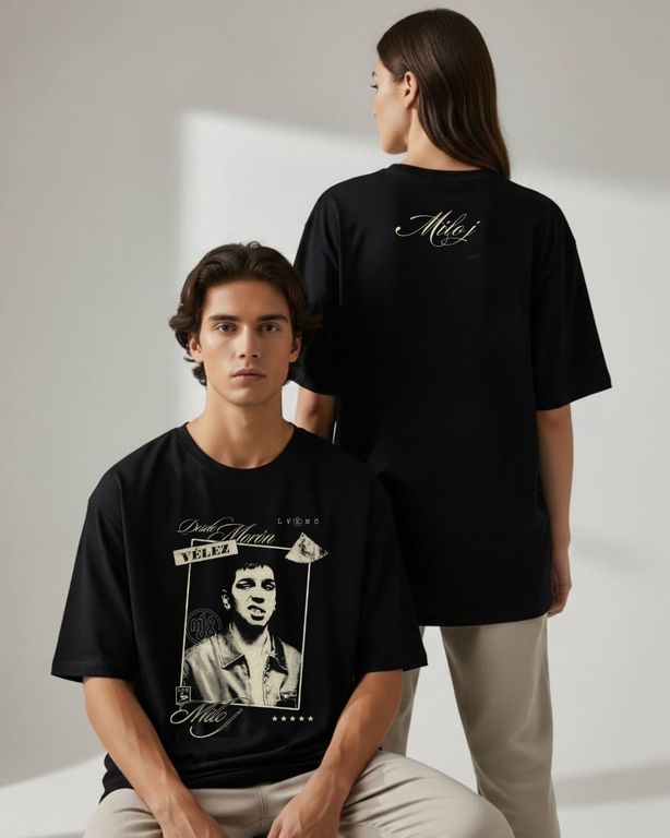 Polo Milo Oversize Algodón Negro Oversized LVEMC