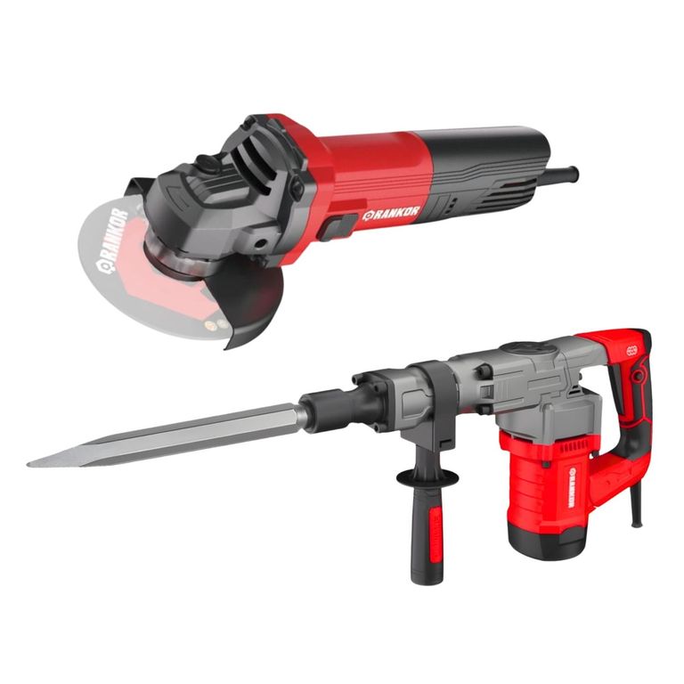 Martillo Demoledor 1300w + Amoladora 950w
