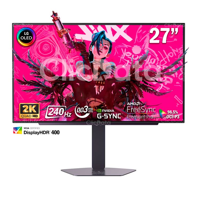 Monitor UltraGear OLED XG7 27GX704A-B 27 QHD 003ms G-Sync FreeSync Premium Pivot