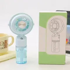 GENERICO - Mini Ventilador con Huminificador portatil usb Celeste