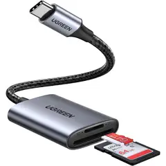 UGREEN - Lector de tarjetas de memoria Usb-C para tarjetas Micro SD Y TFT Aluminio CM401