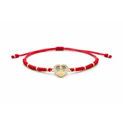 GENERICO - Pulsera Unisex Hilo Rojo con Dije Virgen María Protección Espiritual Ajustable