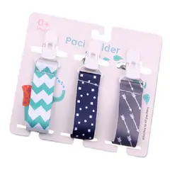 GENERICO - Pack x 3 CLIP SUJETADORES DE CHUPON Modelo 2