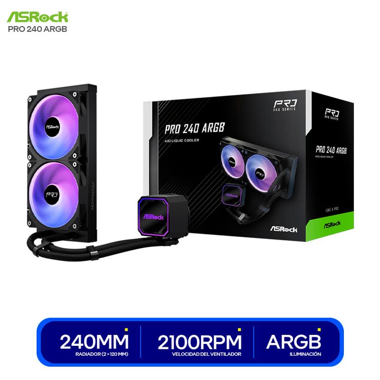 COOLER ENFRIAMIENTO LIQUIDO PRO 240 ARGB INTEL / AMD