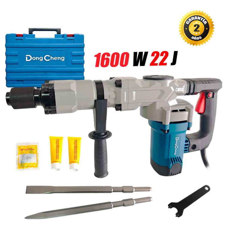 Martillo Demoledor Hexagonal 17mm DZG07-6 1600W 22J 7.6kg