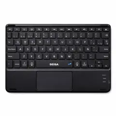 SEISA - Teclado Bluetooth con Touchpad para Tablet, iPad y Laptop - Ultra Delgado y Silencioso