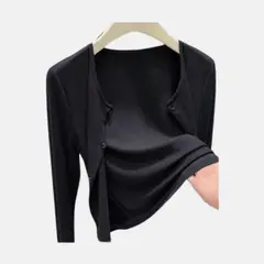 KAST PE - Cardigan mujer Negro Midnight - Talla M