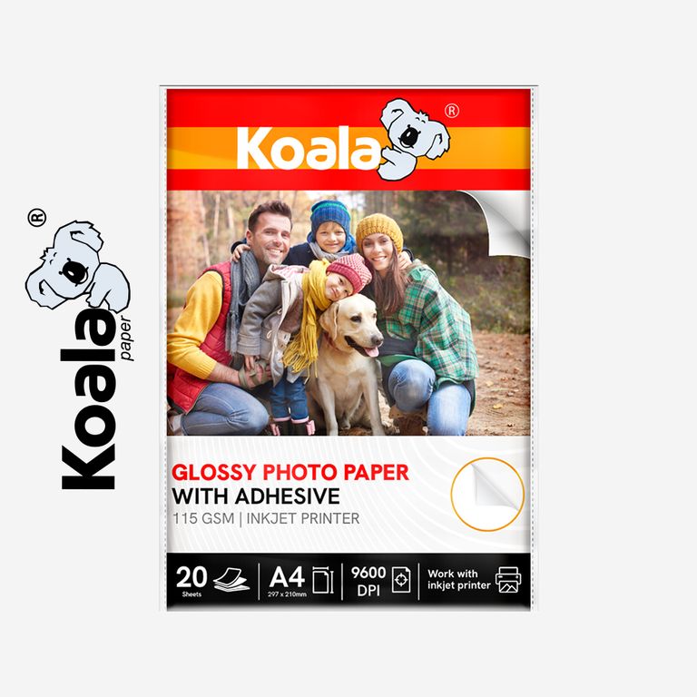 Papel Fotográfico Adhesivo A4 -135gr x 20 unidades