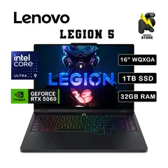 LENOVO - LAPTOP LEGION 5 16IAX10 / INTEL CORE ULTRA 9 -275HX /32 GB RAM /1 TB SSD/RTX 5060 /16.0 WQXGA