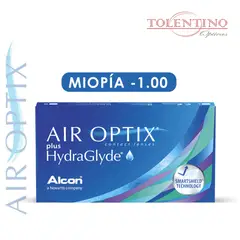 TOLENTINO - LENTES DE CONTACTO AIR OPTIX HYDRAGLYDE para miopía medida -1.00