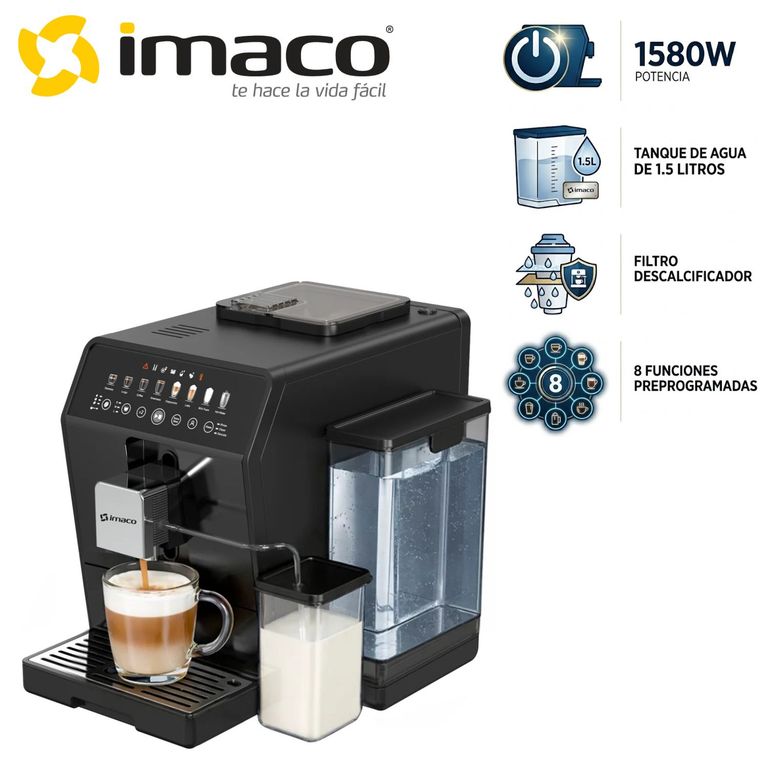 Cafetera Espresso y Capuccino IECM1582A de 19 bares