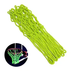 GENERICO - RED ARO DE BÁSQUET FLOURESCENTE NYLON VERDE 8 ENGANCHES