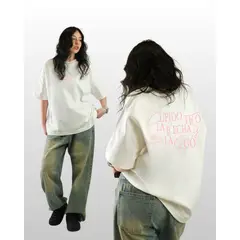 GENERICO - Polo Oversize Tini Algodón Perla Oversized