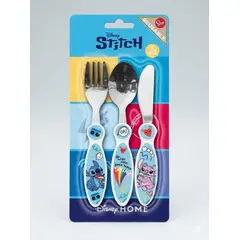 TUKIBABY - SET DE CUBIERTOS METALICOS 3 PCS STITCH