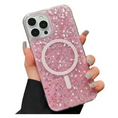 GENERICO - CASE IFANS CON MAGSAFE EPOXY PARA IPHONE 16 PRO MAX ROSA