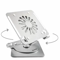 GENERICO - Soporte de Laptop Giratorio 360 con Ventilador y Puertos USB 3.0