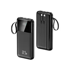 GENERICO - Power Bank 10000mAh con Cables Integrados USB-C y Lightning