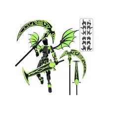 OEM - Muñeco articulado Titan T13 Dummy figura de accion Verde Con alas y espadas especiales