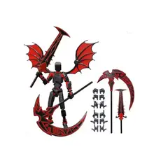 OEM - Muñeco articulado Titan T13 Dummy figura de accion Rojo Con alas y espadas especiales