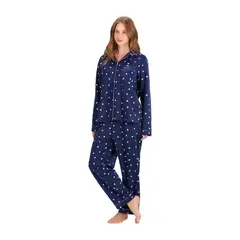 CAFFARENA - Pijama Largo Micropolar con Pantuflas 31001