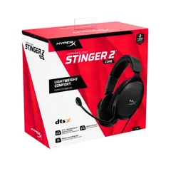 HYPERX - Auriculares Cloud Stinger 2 Core - Cableados, tamaño completo, color negro - Sonido