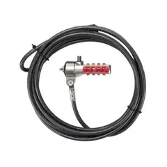 TARGUS - Cable de Seguridad Defcon T-Lock Clave 4 Dígitos PA410S-1 para Protección de Dispos