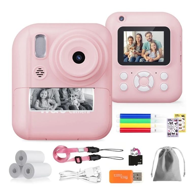 C¡mara Digital Hd Para Niños W&o Juguete Foto Video 32g Sd