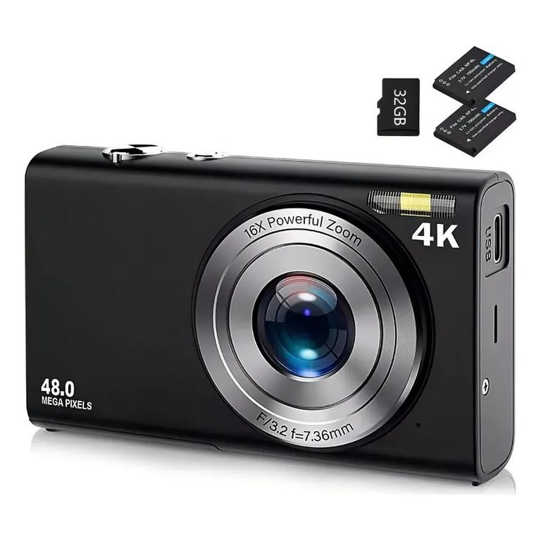 Cámara Digital 1080p 4K Webcam Filtros Principiantes 32gb