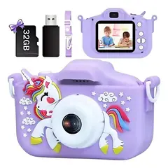 GIOIO - Cámara Digital Hd De 1080p Para Niños Y Tarjeta Memoria 32gb