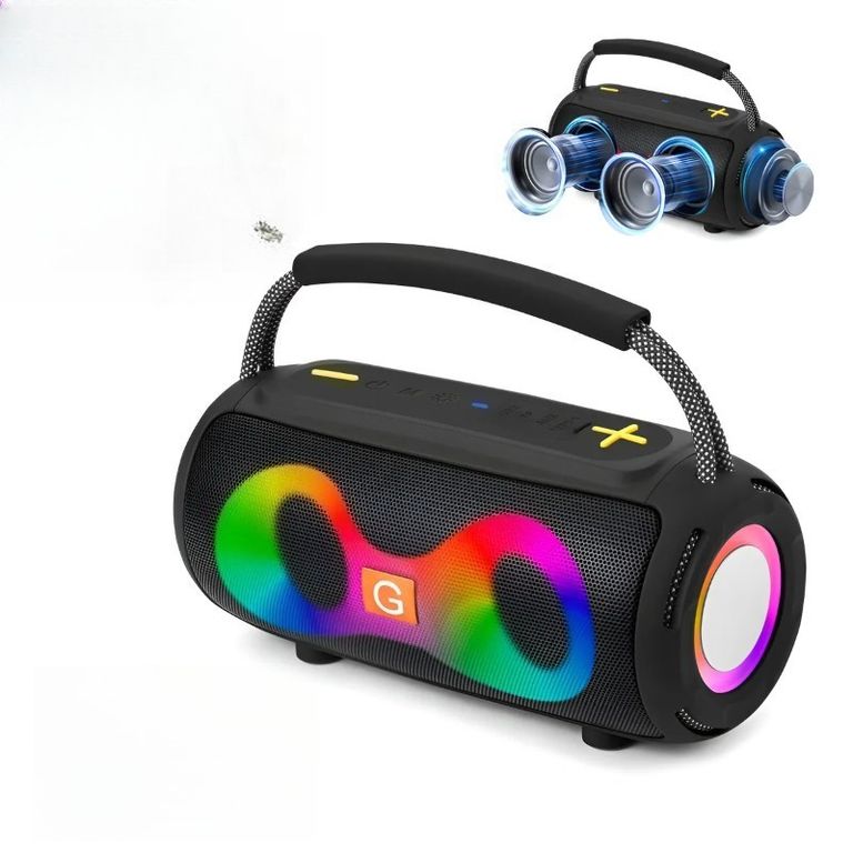 Bocina Bluetooth Portátil Inalámbrica Subwoofer Luces Rgb