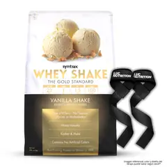 SYNTRAX - Whey Shake 5 LB - Proteina Whey - Vainilla Shake + Straps