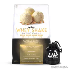 SYNTRAX - Whey Shake 5 LB - Proteina Whey - Vainilla Shake + Portaproteina