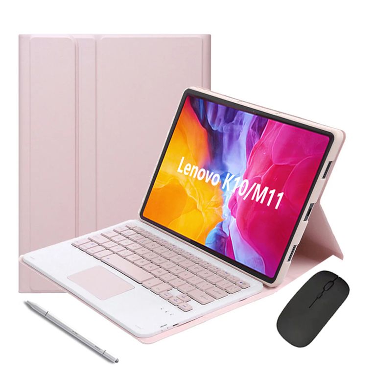Tablet M11 k10 8GB+128GB WiFi y Teclado Estuche-Rosa+ Lápiz + ratón