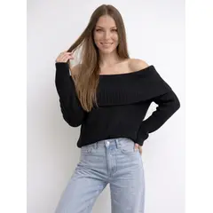 GENERICO - CHOMPA OFF SHOULDER DE MUJER CASUAL
