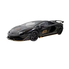 DIECAST MASTER - Auto Coleccion Lamborghini SVJ Negro Sonido Y Luz Escala 1 / 18