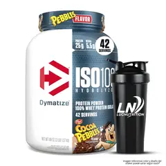 DYMATIZE - Iso 100 3 LB Proteina Hidrolizada - Cocoa Pebbles + Shaker