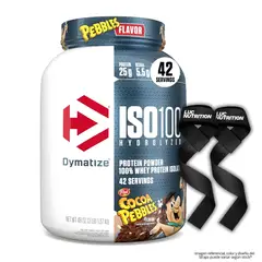 DYMATIZE - Iso 100 3 LB Proteina Hidrolizada - Cocoa Pebbles + Straps