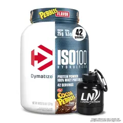 DYMATIZE - Iso 100 3 LB Proteina Hidrolizada - Cocoa Pebbles + Portaproteina