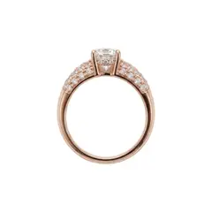 LUCYANA JOYAS Y ACCESORIOS - Anillo de Compromiso Mujer Bañado en Oro Rosa 18K - Joyas Lucyana