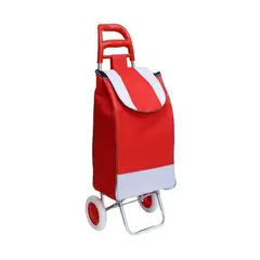 GENERICO - Carreta coche de mercado para transporte hasta 40kg - Rojo