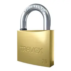 TRAVEX - Candado 70mm Alta Seguridad Uso Industrial BRONCE