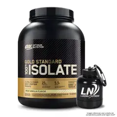 OPTIMUN NUTRITION - Proteina Gold Standard Isolate 5 LB - Rich Vainilla + Portaproteina