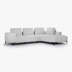 TUGO - Sofá en L Cyan Pocket Derecho Tela Gris Plata