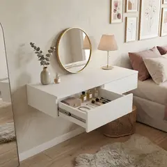 GENERICO - Tocador de Maquillaje Flotante Blanco 120