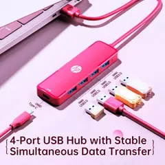 HP - ADAPTADOR HUB 5 EN 1 USB A 4 PUERTOS USB + 1 TIPO C HIGH SPEED