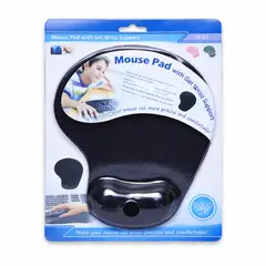 GENERICO - Pad Mouse Con Gel Con Descansador De Mano - Negro