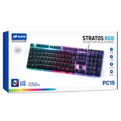 SUPER - Teclado Con Cable M Stratos Iluminación Rgb Y Estilo Gamer